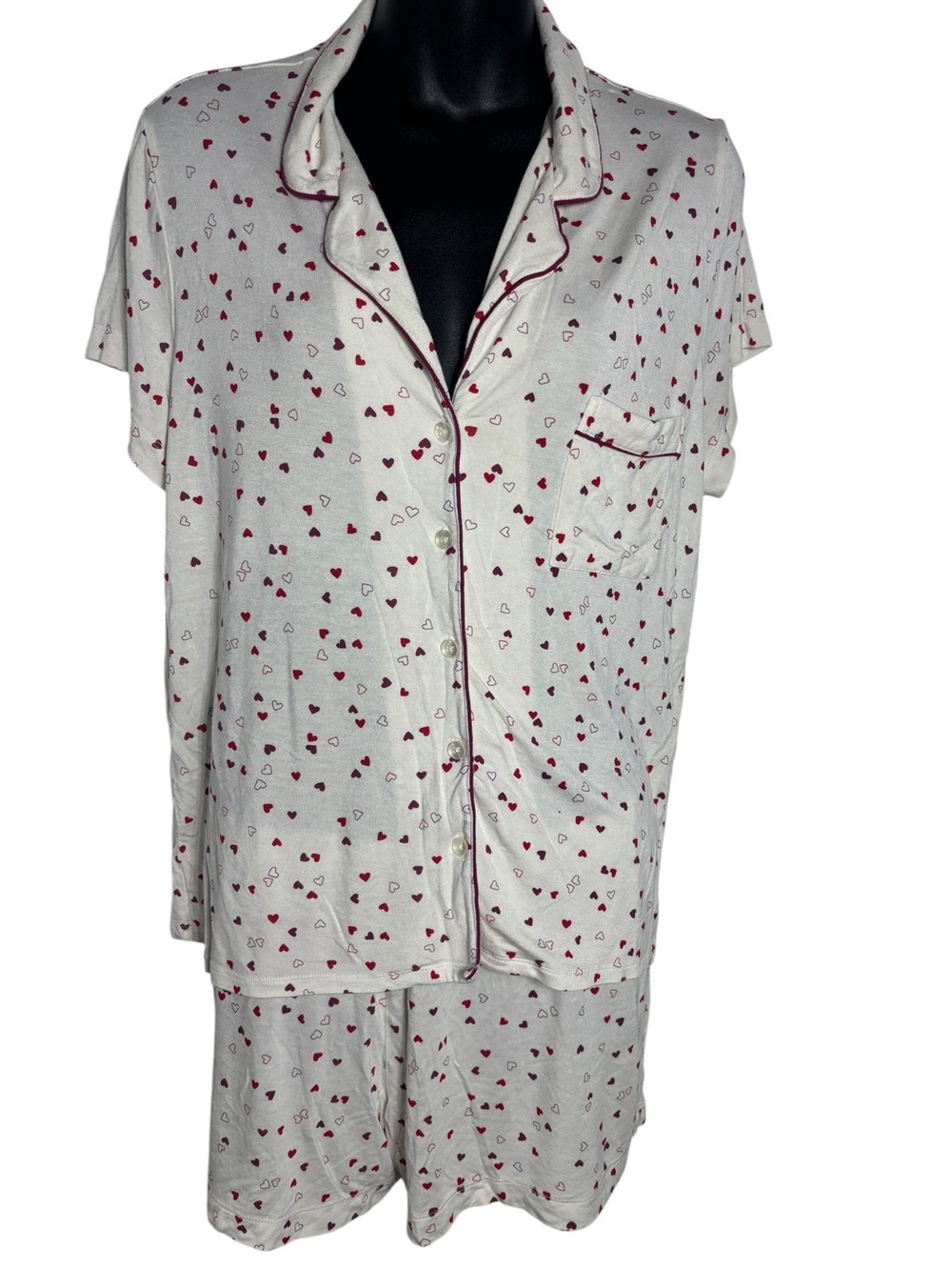 Nordstrom‎ rack women’s large hearts shorts pajama set soft lounge sleep